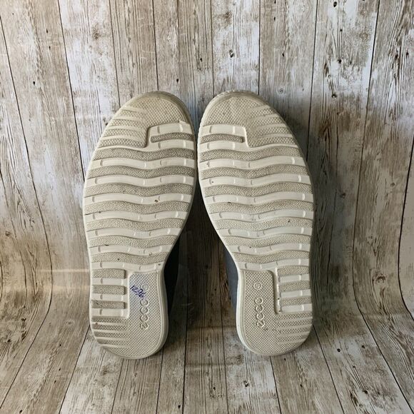 Ecco Byway Dark Shadow Sneakers Leather Low Top Lace Up Gray Men‎ Size 7 - Picture 7 of 10